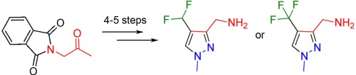 An approach to (4-fluoroalkyl-1-alkyl-1H-pyrazol-3-yl)methylamines