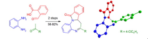 An approach to dihydroisoindolobenzodiazepinones—three-dimensional molecular frameworks