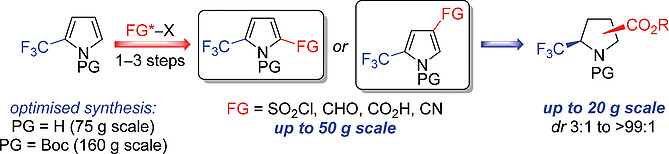 Functionalization of 2-Trifluoromethyl-1H-pyrrole: A Convenient Entry into Advanced Fluorinated Building Blocks Including all Isomeric 2-(Trifluoromethyl)prolines