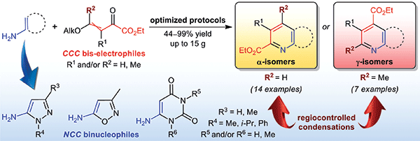 Synthesis of Fused Pyridine Carboxylates by Reaction of β-Alkoxyvinyl Glyoxylates with Amino Heterocycles